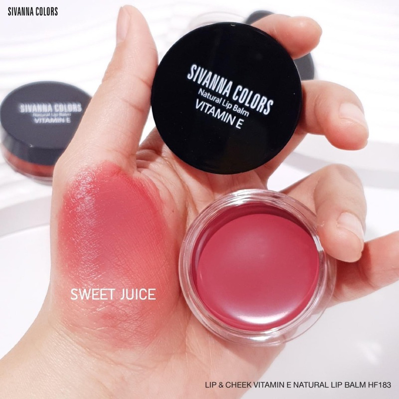 ซิวันนา ลิปบาล์ม 3 สี ทาแก้ม ปาก SIVANNA COLORS LIP & VITAMIN E NATURAL LIP BALM HF183