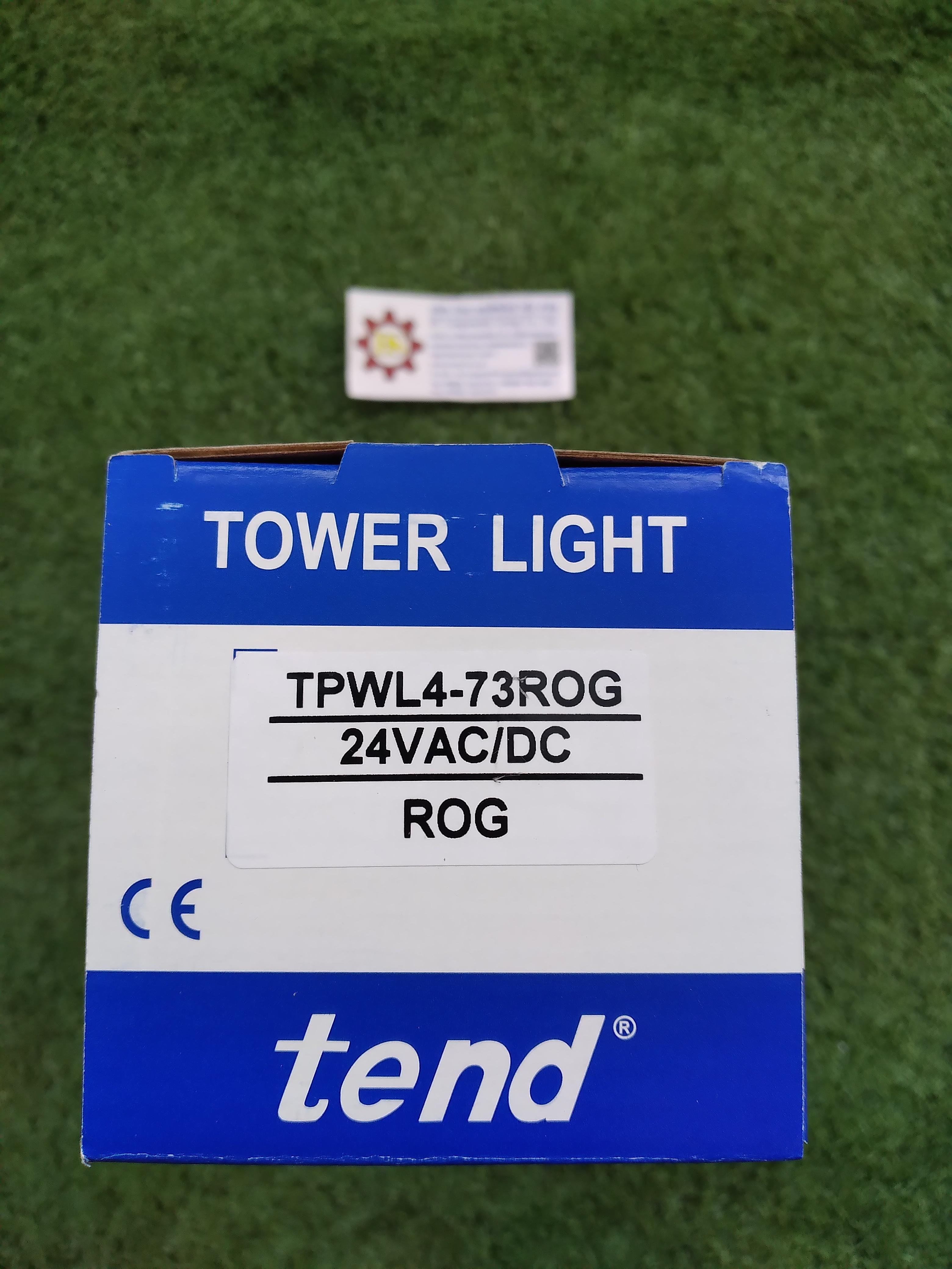 TEND : Tower Light, 40mm. TPWL4-73ROG แบบแป้น, 24V, ชนิดไฟต่อเนื่อง