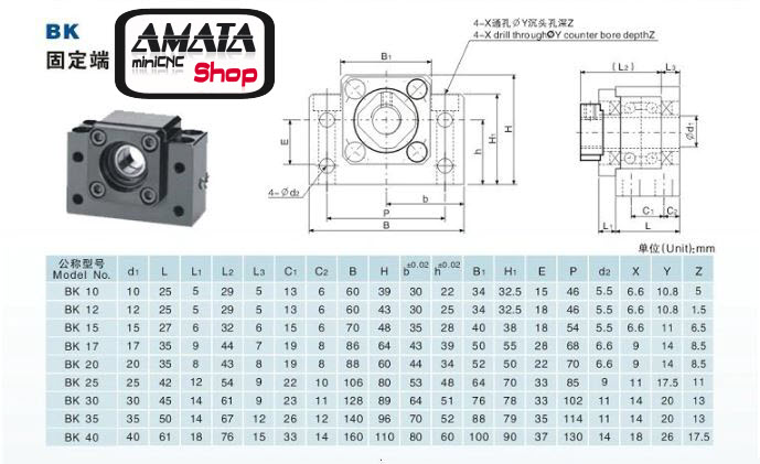 Ball Screw SFU1605+Nut+End Machine+BK12/BF12+Support Nut+Coupling