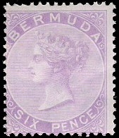 1865 QV Bermuda No.6 CV $30