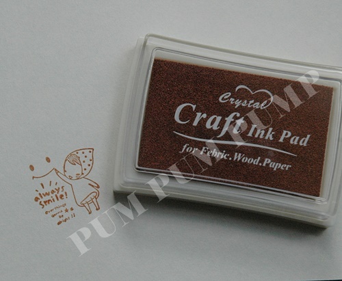 INK PAD สีน้ำตาล ขนาด 4 x 6 cm.