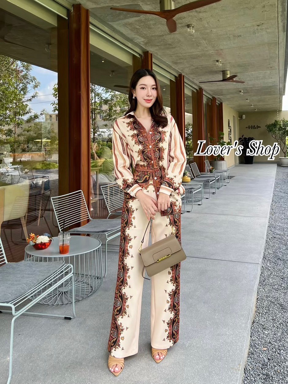 Teg : Lover’s Shop Detail : Set 2ชิ้น Everyday Look ใส่ง่าย ใส่ยังไงก็สวย เสื้อเชิ๊ต+กางเกงขายาว ตัวเสื้อเชิ๊ตทรงกระดุมหน้า ผ้าหนากำลังดีเน้นใส่สบาย มาพร้อมกางเกงขายาวเอวสูงทรงสวย เนื้อผ้าพิมพ์ลายอัดผ้ากาว กางเกงซิบหลัง มีซับในอย่างดีค่ัะ ลายสวย โทนสีใส่ง