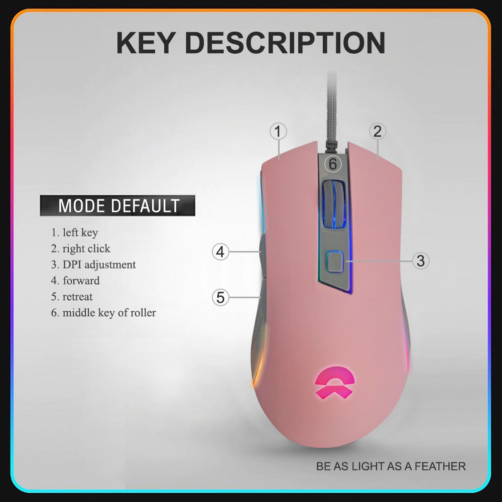 G21 OKER GAMING MOUSE MARCO 6400DPI 7RGB BLACKLIGHT MO-OK-OU-21PIN