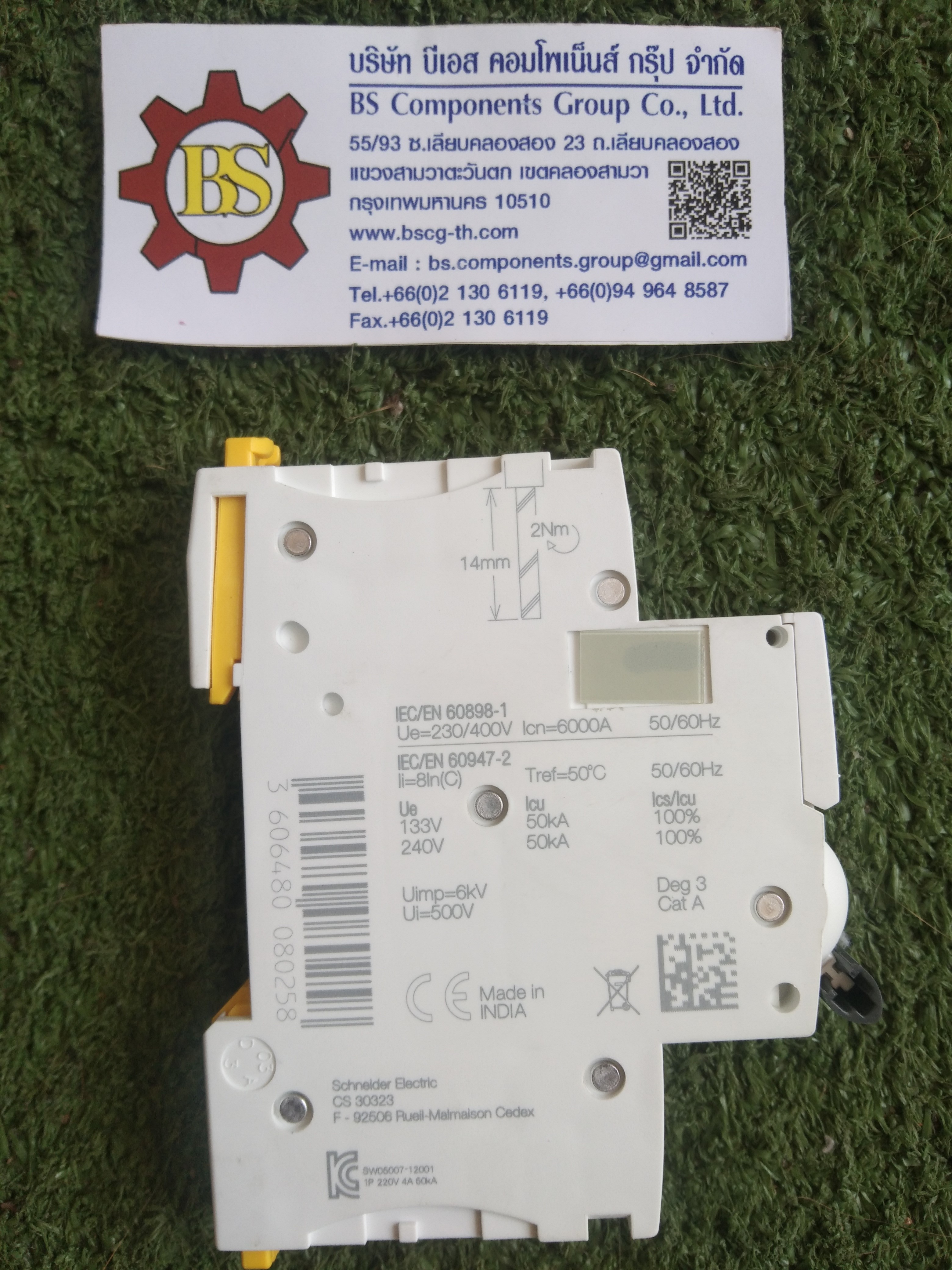 Schneider : MCB. iC60N (A9F74104) 1P 4A