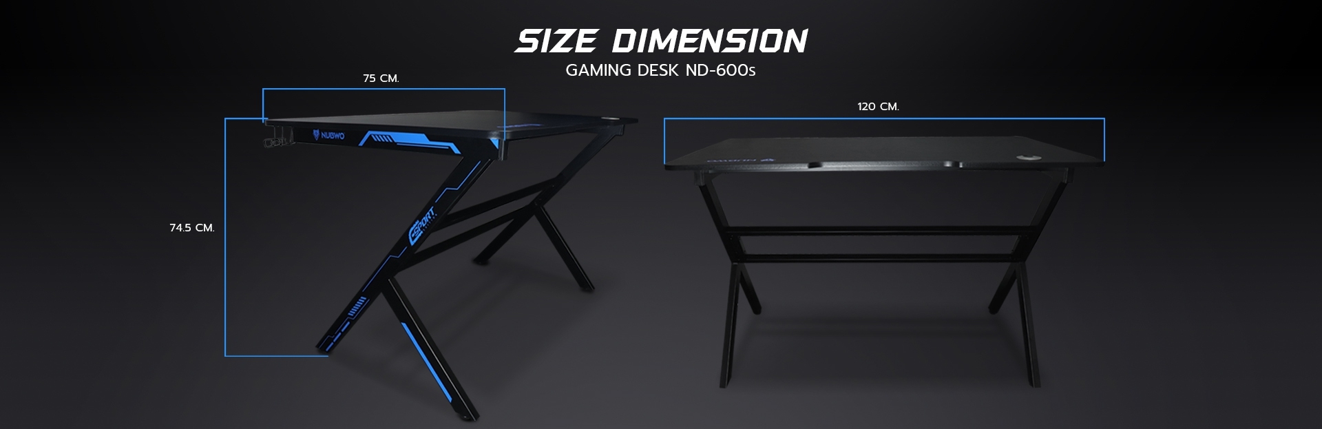 ND-600 Nubwo Table E-Sport 'Gaming Desk' CG-NW-TB-600SB