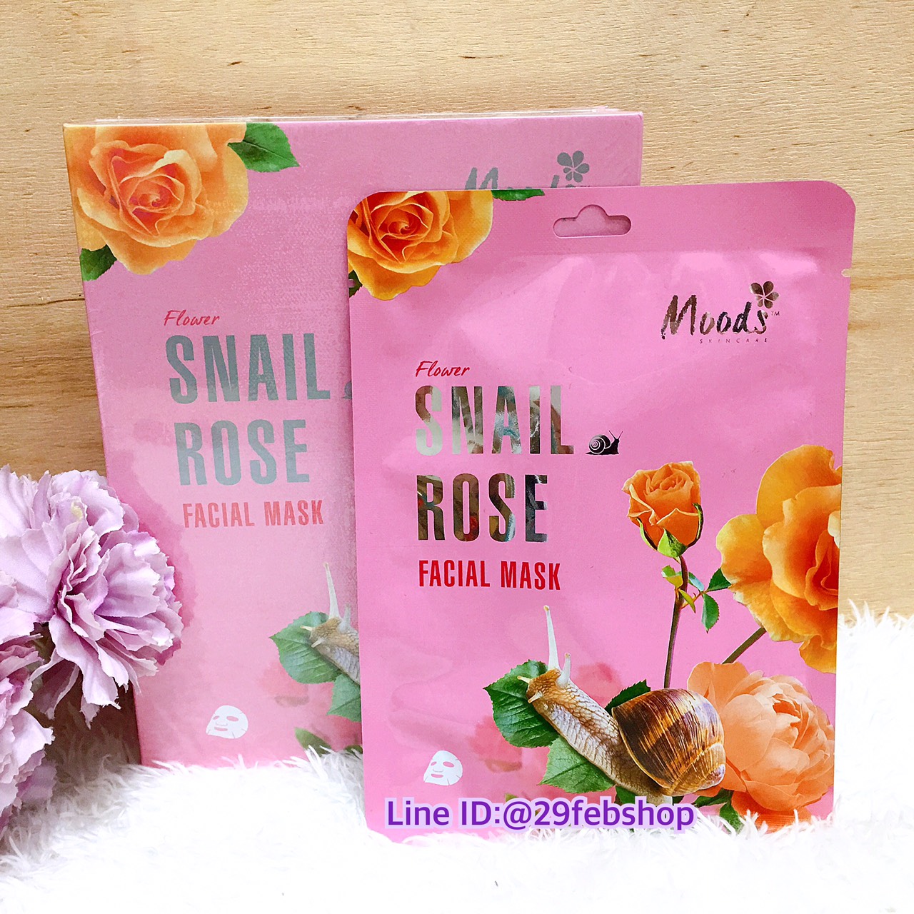 Moods flower snail rose facial mask 10x38ml