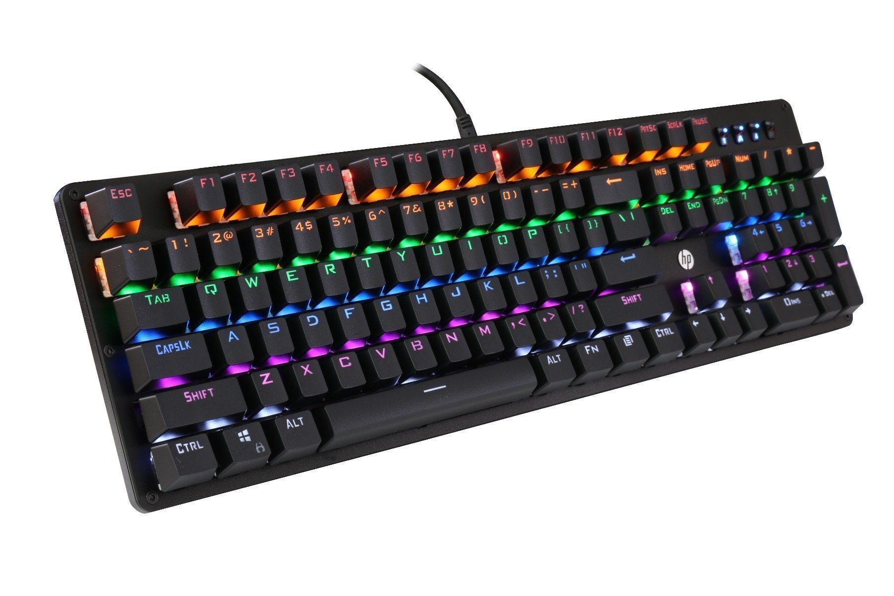 K-100 HP Gaming Keyboard USB มีไฟ KB-UB-HP-K100B