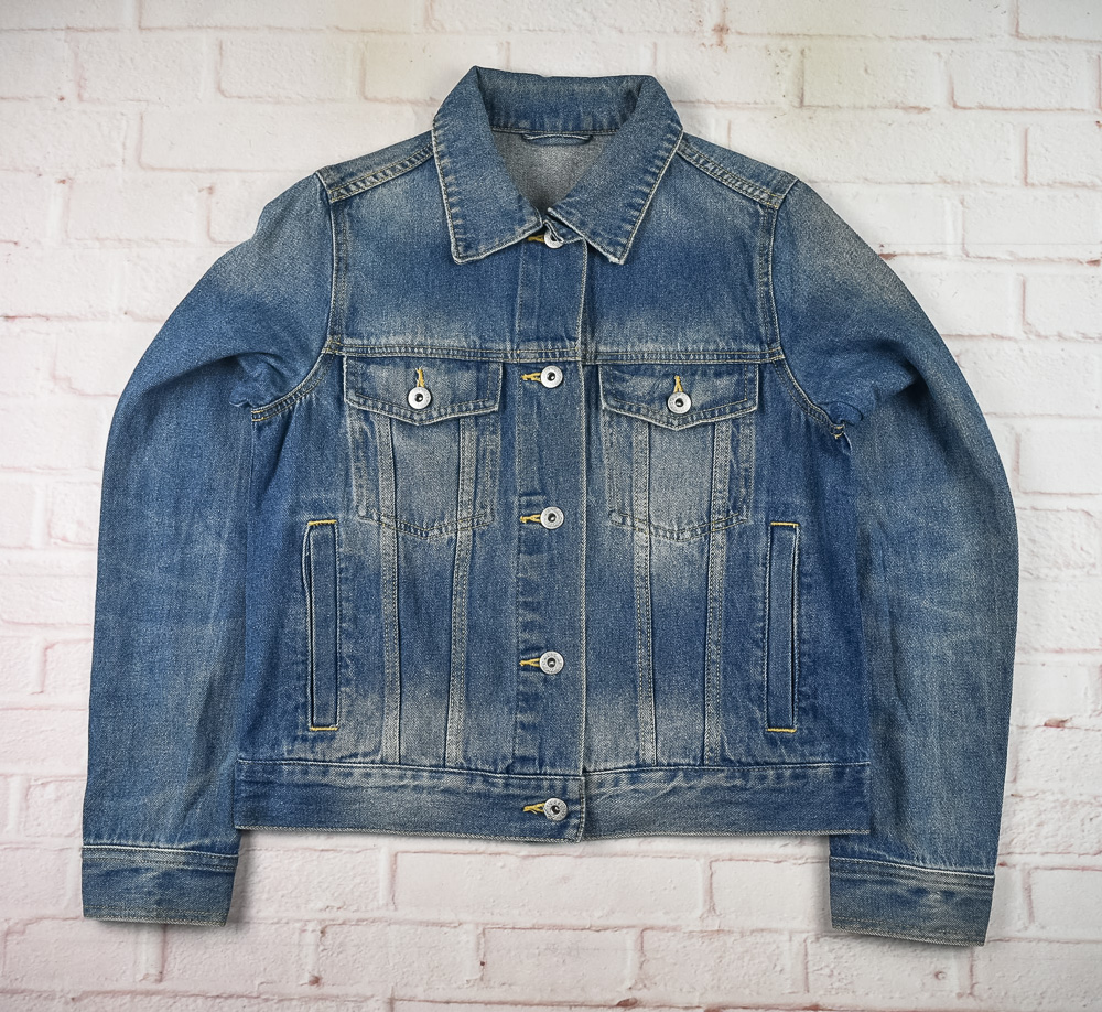 GUแท้ รอบอก 36 เสื้อแจ็คเก็ตยีนส์ ผู้หญิง จียู สียีนส์ เสื้อแขนยาว เนื้อผ้าดี