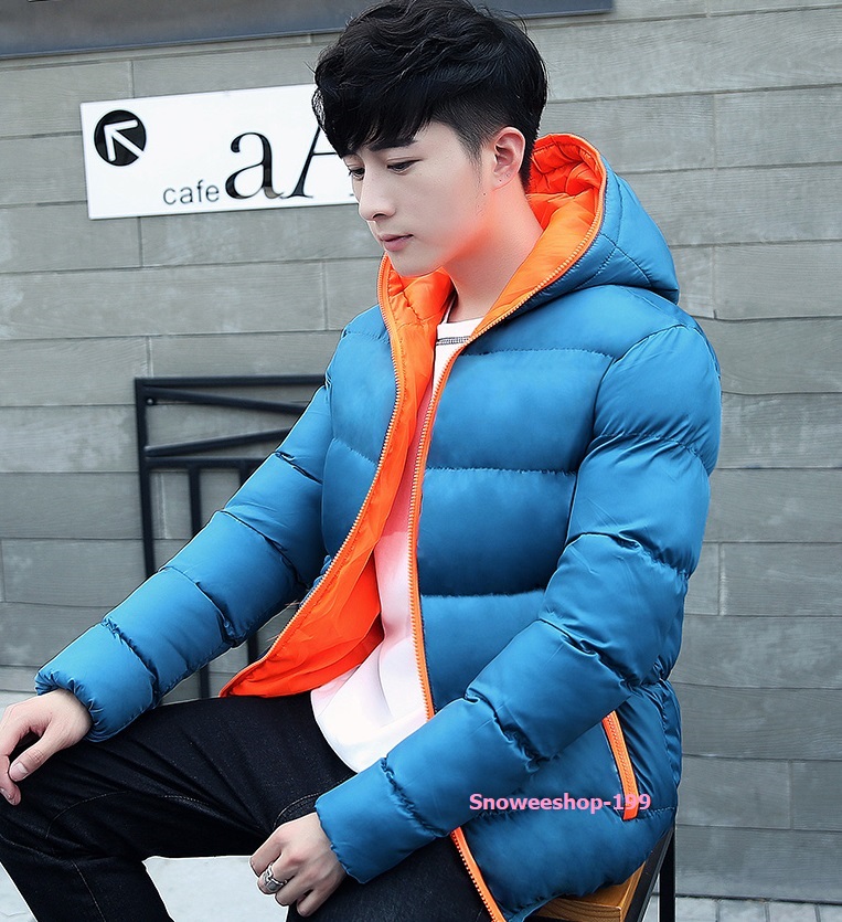 เสื้อกันหนาวชายขนเป็ดมีฮู้ดใส่ติดลบถึง5องศา ทูโทน