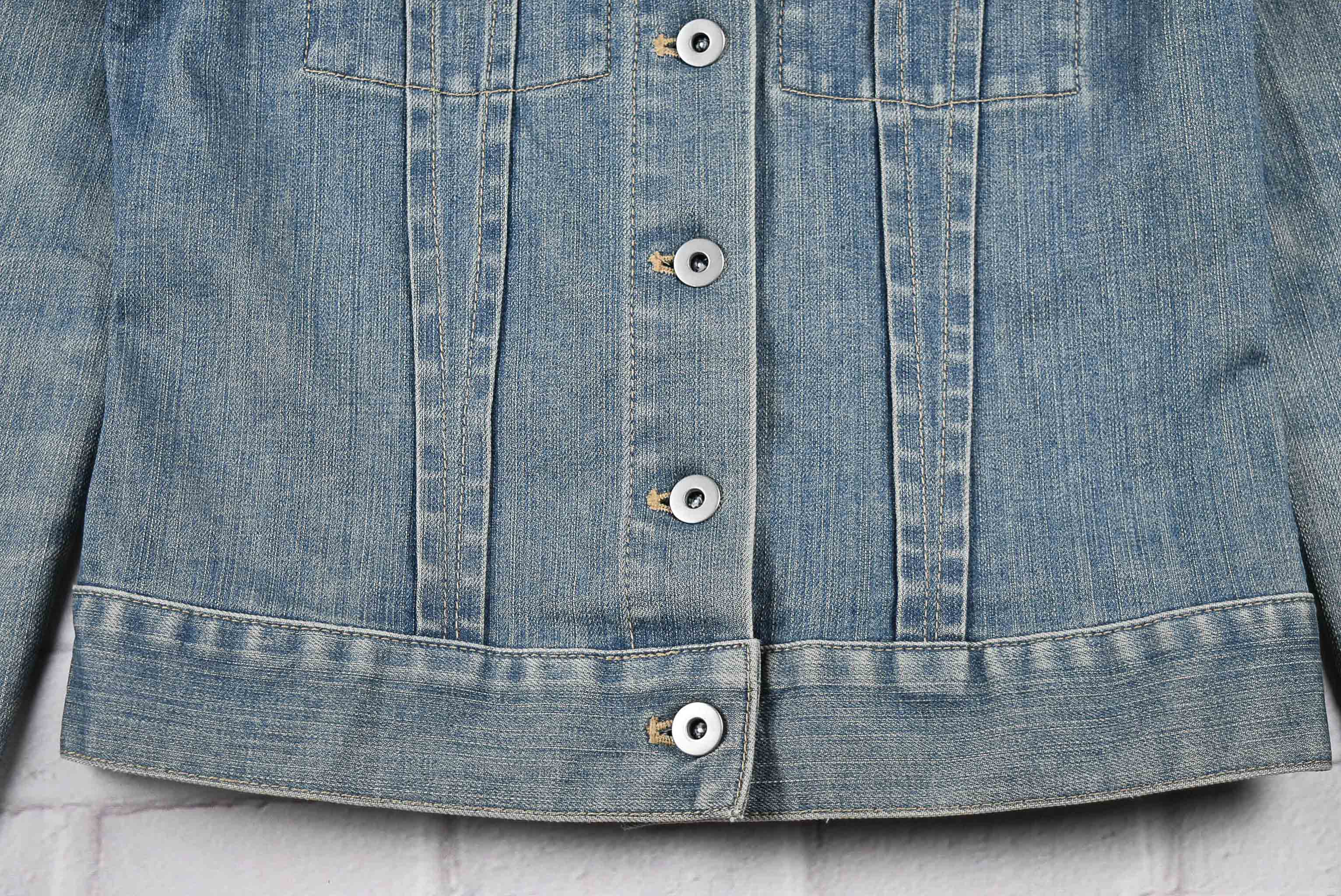 "เสื้อเด็ก" JEANS อกจริง 31 ไซส์ 130 เสื้อแจ็คเก็ตยีนส์ แขนยาว เด็กหญิงชาย สีฟอก ผ้ายืด เนื้อผ้านุ่มใส่สบาย ใส่คลุมกันแดด