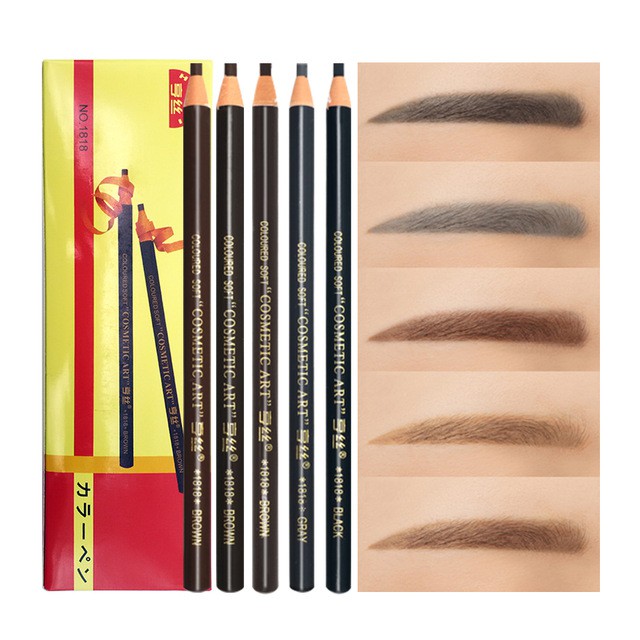 (12แท่ง/กล่อง) Coloured Soft Costful Pen No.1818 ดินสอเขียนคิ้วเชือกดึง คิ้วเชือก