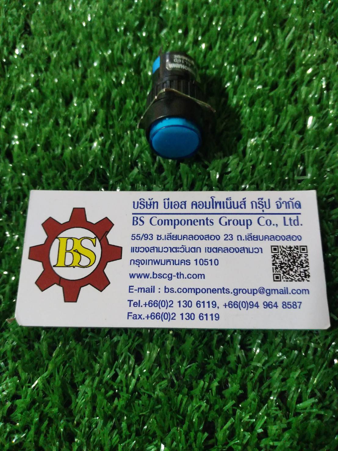 SHINOHAWA : แลมป์ต่อตรง 16mm. 24V น้ำเงิน