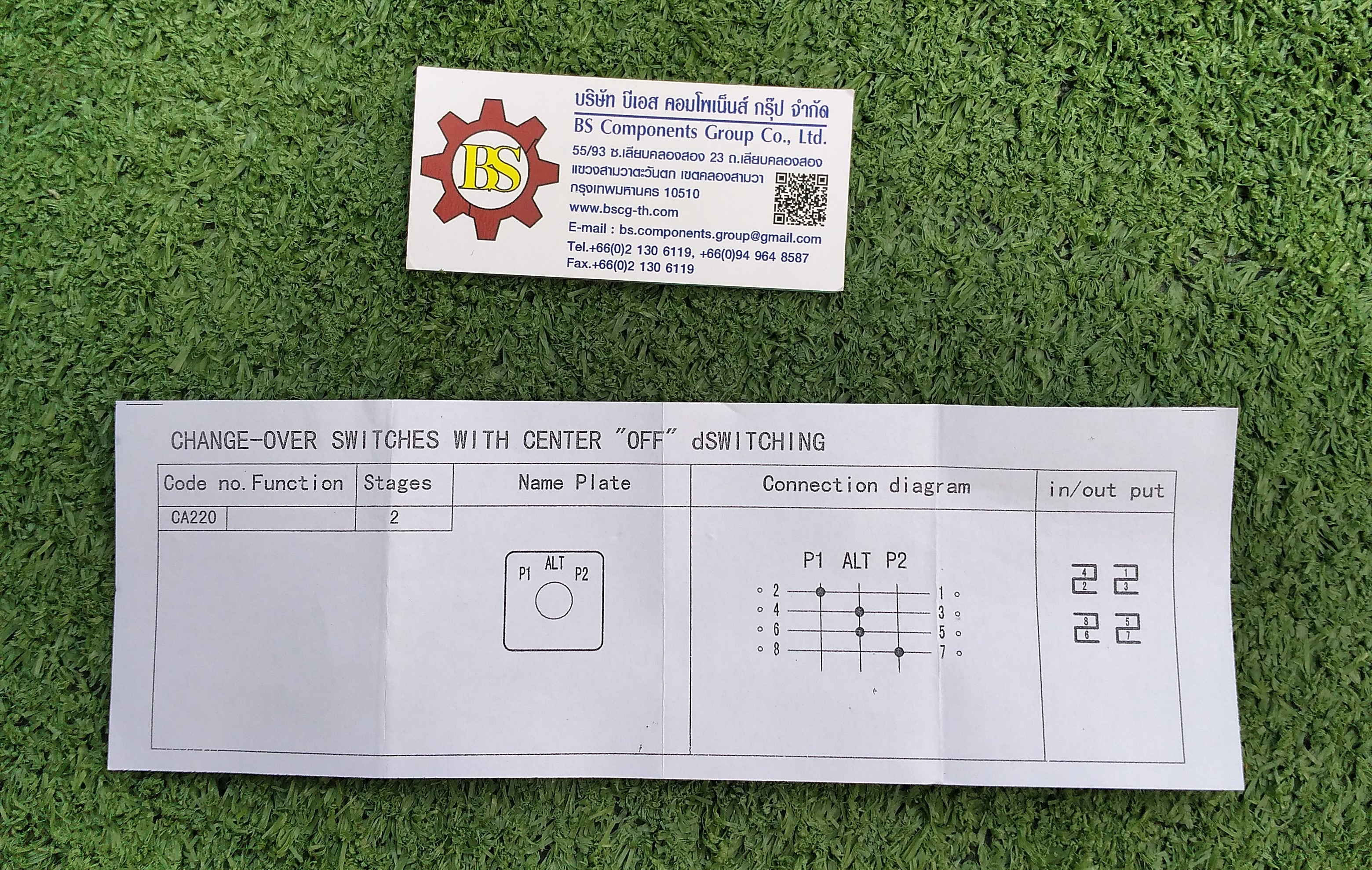 SHINOHAWA : สวิตช์ปั้มน้ำ P1-ALT-P2 16A 4NO 2ชั้น (48x48mm.)