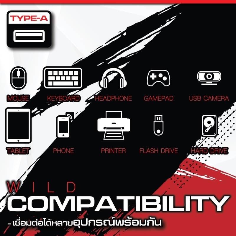 HB-301 SIGNO USB3.0 HUB 4port 5 Gbps สายยาว 1.5 ซม. HB-4P-SI-301BK