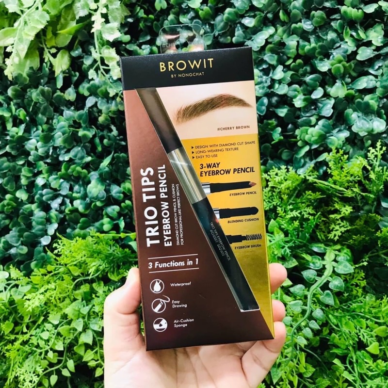 BROWIT TRIO TIPS EYEBROW PENCIL น้องฉัตร ดินสอเขียนคิ้ว 3 Step ในแท่งเดียว