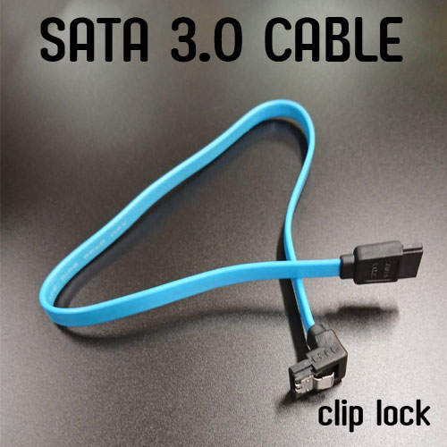 Cable Harddisk SATA 3.0 คลิบLOCKหัวงอ 40CM CA-HD-GO-SATA3