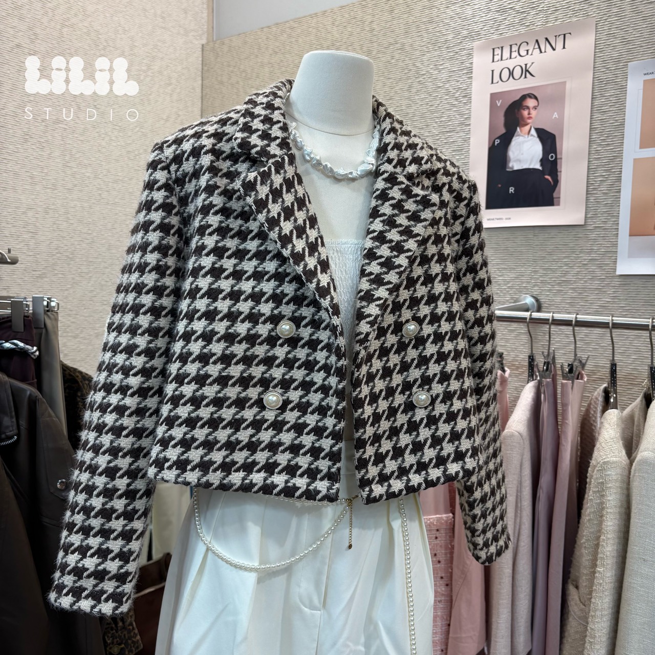 เสื้อคลุมผ้าทวีตลายชิโนริ งานผ้าดี ตัดเย็บดี แบบสวย ใส่ชิวๆ #ต้องมีค่ะ