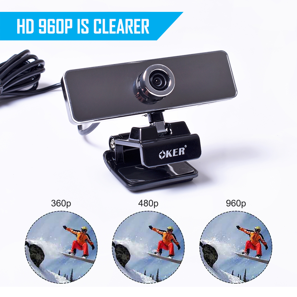 OKER HD-100 Web Camera กล้องเว็บแคม 960P CM-OK-HD-HD100