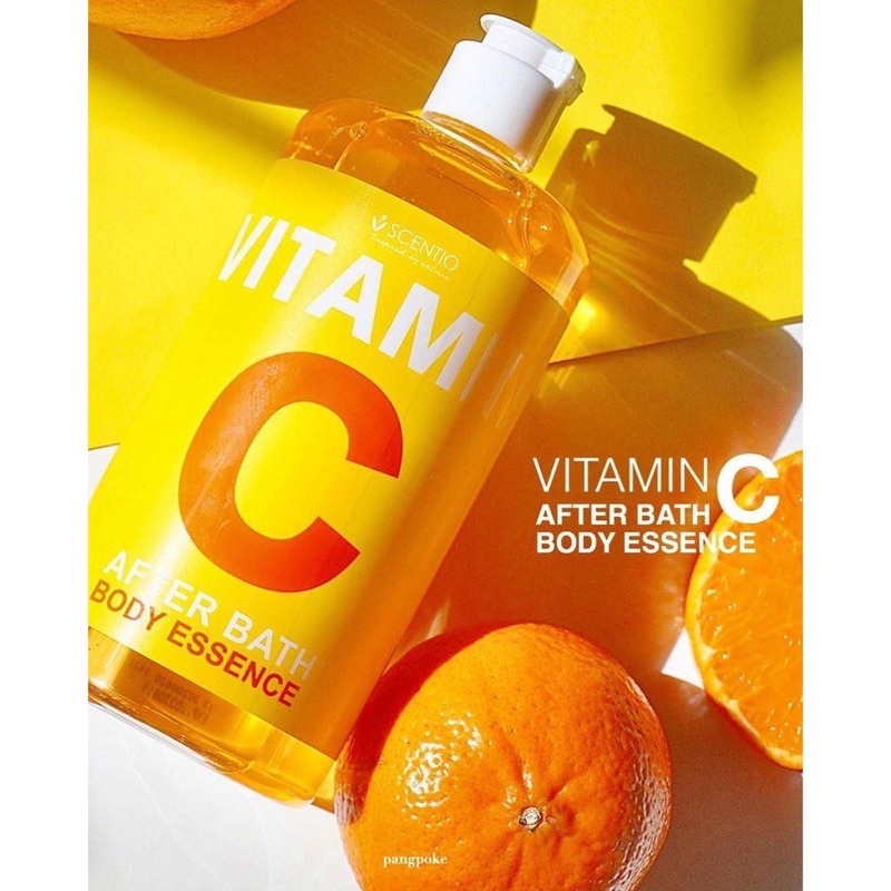 BEAUTY BUFFET SCENTIO VITAMIN C AFTER BATH BODY ESSENCE 450 ml น้ำตบวิตามินซี