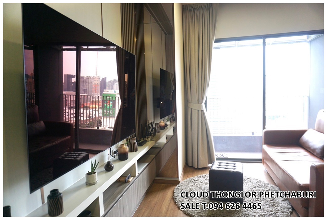 SALE CLOUD THONGLOR PHETCHABURI Cloud ทองหล่อ-เพชรบุรี 2 bed 53.68 ตร.ม. Built-in furniture ชั้น 17