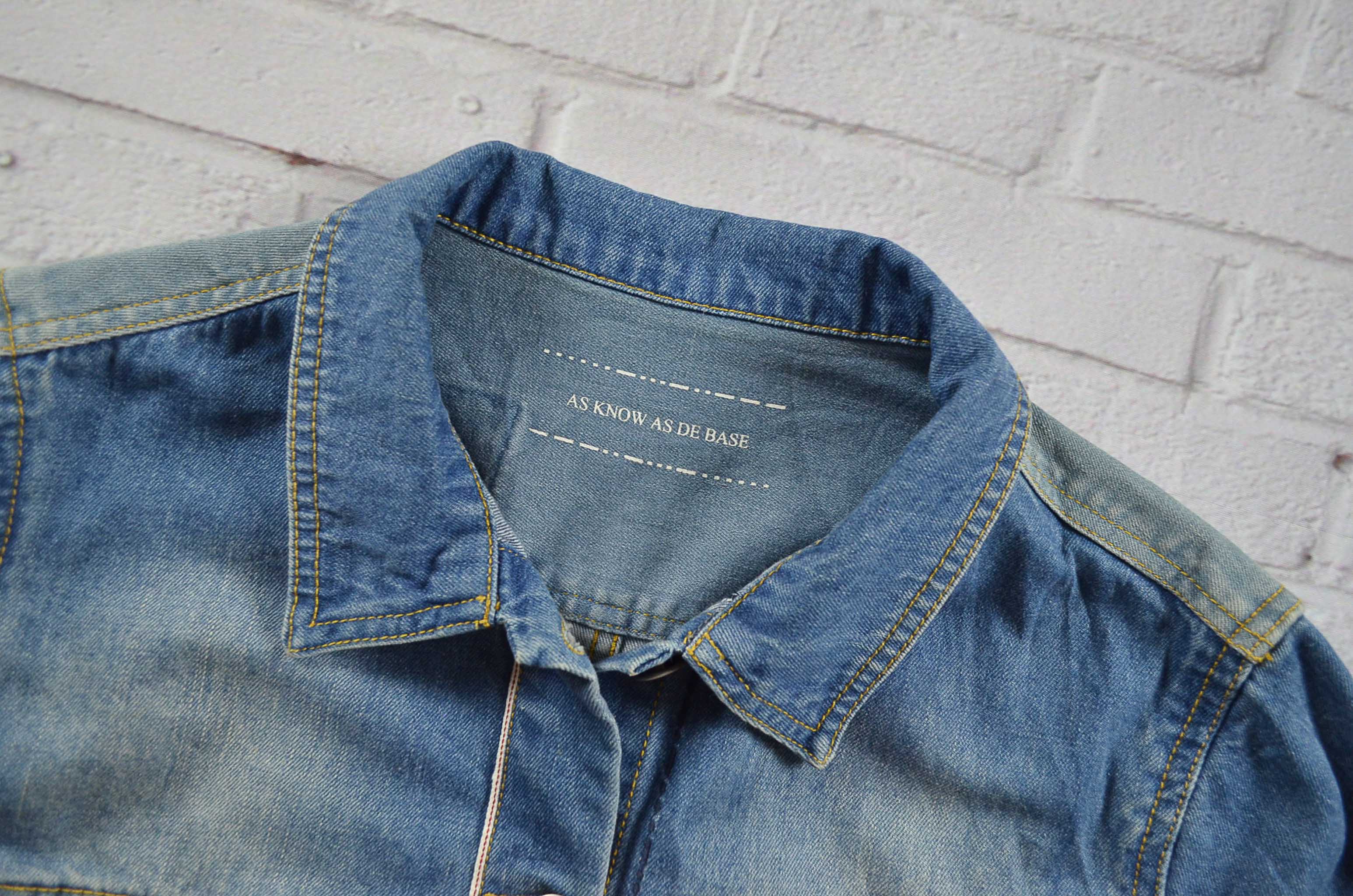 AS KNOW AS DE BASE อกจริง42' (XL) เสื้อแจ็คเก็ตยีนส์ เสื้อยีนส์แขนยาวหญิงชาย ผ้านุ่มใส่สบายสภาพสวย