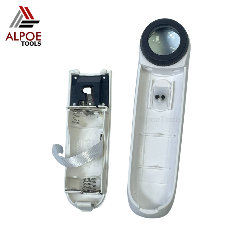 แว่นขยาย แบบด้ามจับ มีไฟ LED ใส่ถ่าน เลนท์หนาพิเศษ กำลังขยาย 40X รุ่น MG6B-1B