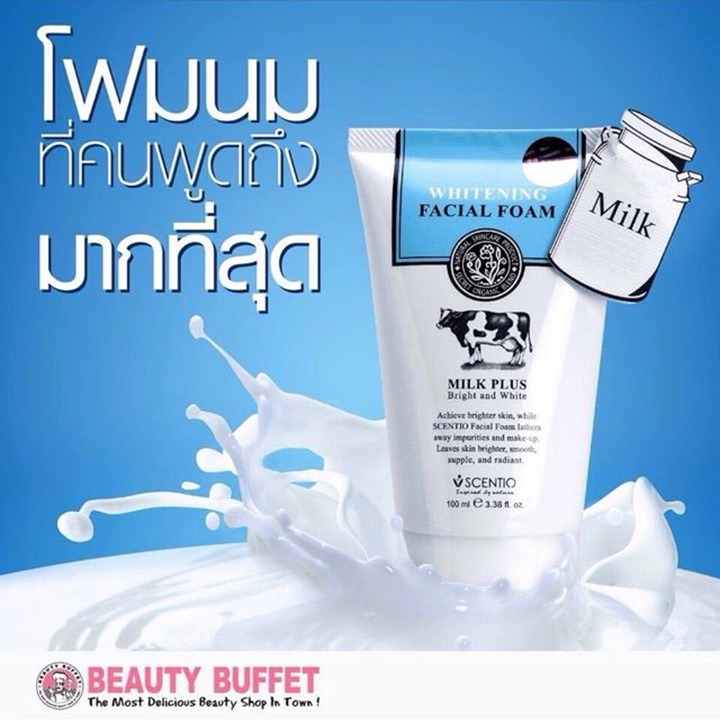 Scentio Milk Plus Facial Foam 100ml โฟมล้างหน้านม