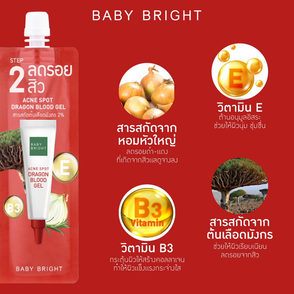 (ยกกล่อง 6ซอง) Baby Bright Clear & Treat Acne Set เบบี้ ไบร์ท เคลียร์ แอนด์ ทรีทแอคเน่เซ็ท เซ็ทรักษาสิวและรอยสิว
