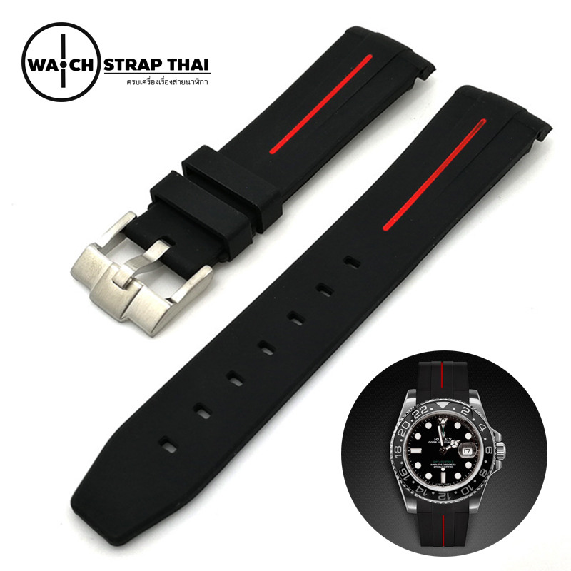 สายนาฬิกายาง RUBBER B แดง สำหรับ ROLEX ขนาด 20 mm RUBBER B WATCH STRAP RED