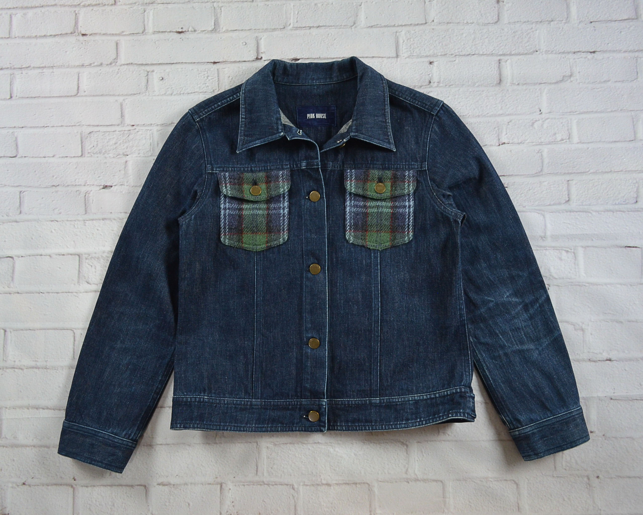 PlnkHouse อกจริง36' (S) เสื้อแจ็คเก็ตยีนส์ เสื้อยีนส์แขนยาวหญิงชาย สียีนส์เข้ม ทรงสวยเนื้อผ้าใส่สบาย ใส่คลุมกันแดด