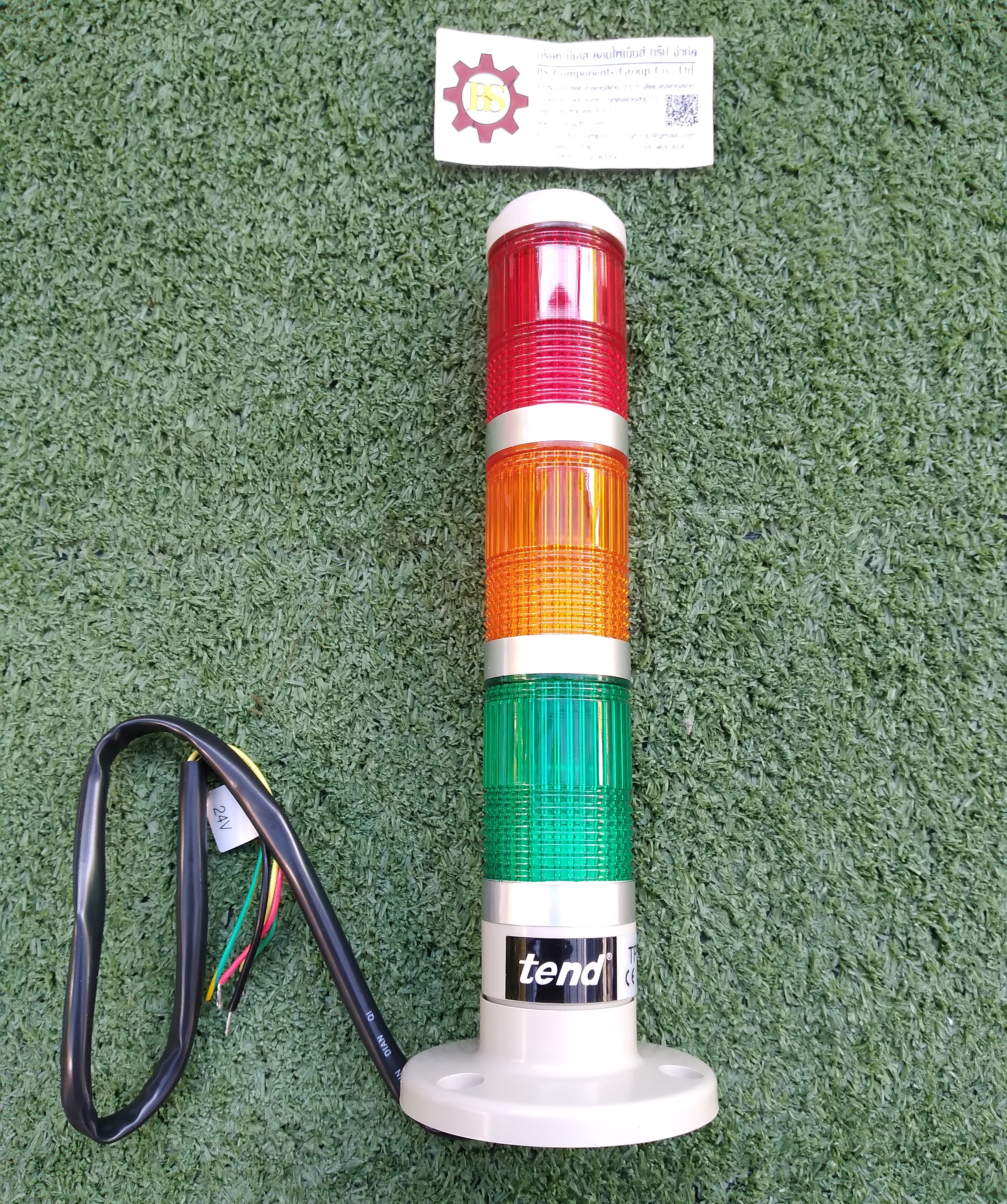 TEND : Tower Light, 40mm. TPWL4-73ROG แบบแป้น, 24V, ชนิดไฟต่อเนื่อง