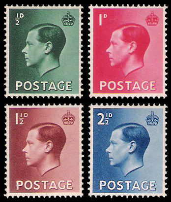 1936 King Edwald 8 Set of 4s