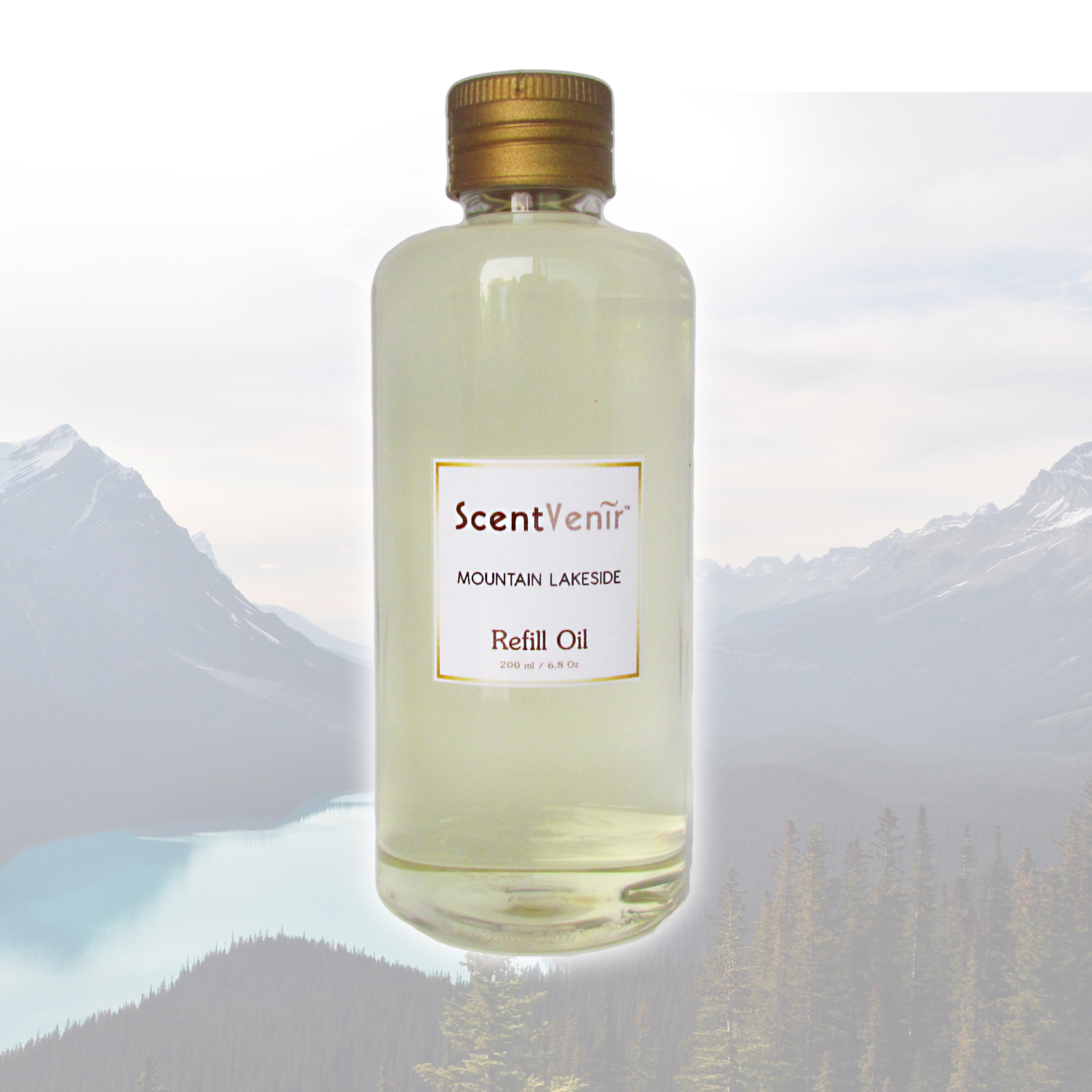 ScentVenir MOUNTAIN LAKESIDE Scent Refill Oil น้ำหอมกระจายกลิ่น น้ำหอมปรับอากาศ ไม้หวาย ก้านไม้ ก้านหวาย ก้านไม้หอม ชนิดเติม กลิ่นเม้าท์เท่น เลคไซด์ สัมผัสกับกลิ่นแห่งขุนเขา ทะเลสาป หอมสะอาด สดชื่น, เย็นสบาย อโรม่า สูตรพิเศษด้วยน้ำมันหอมระเหยแท้ผสมกับหัวน