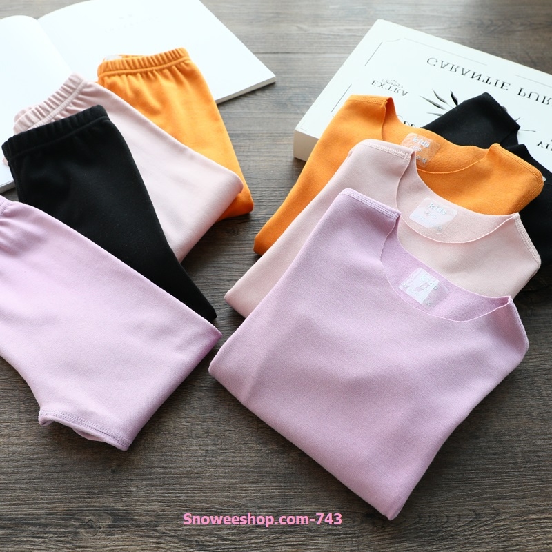 ชุดฮีทเทคเด็ก Heat tech Set ชุดฮีทเทคใส่ติดลบกันหนาวไร้รอยขอบเกรดพรีเมี่ยม