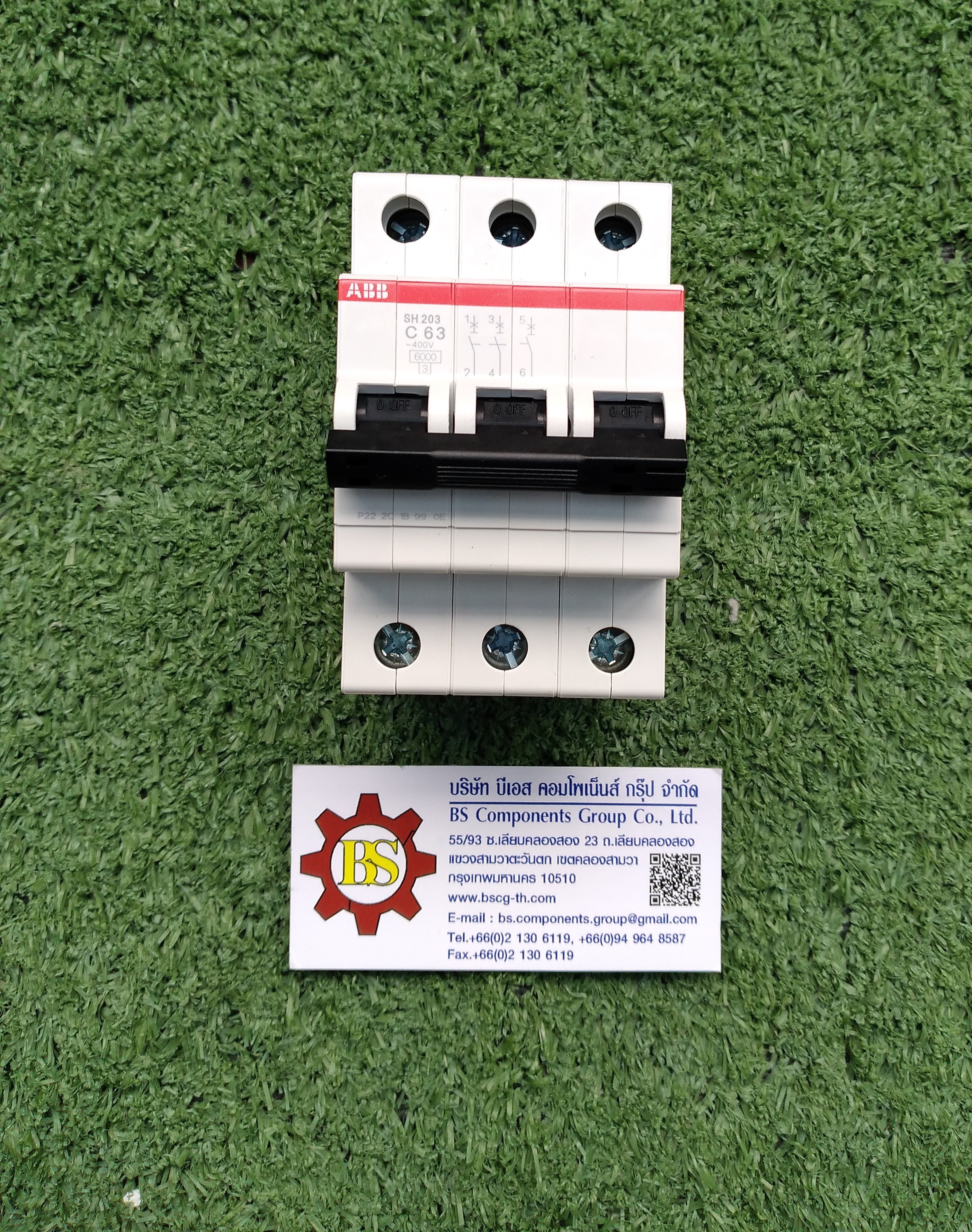 ABB : MCB. (ลูกย่อย) SH203-C63 3P 63A 6KA