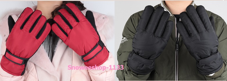 ถุงมือสกี ถุงมือกันหิมะ กันหนาวใส่ติดลบพร้อมสายปรับขนาดใส่ได้ทั้งผู้ชายและผู้หญิง พร้อมทัชสกรีนเฉพาะสีดำ มี 5 สี