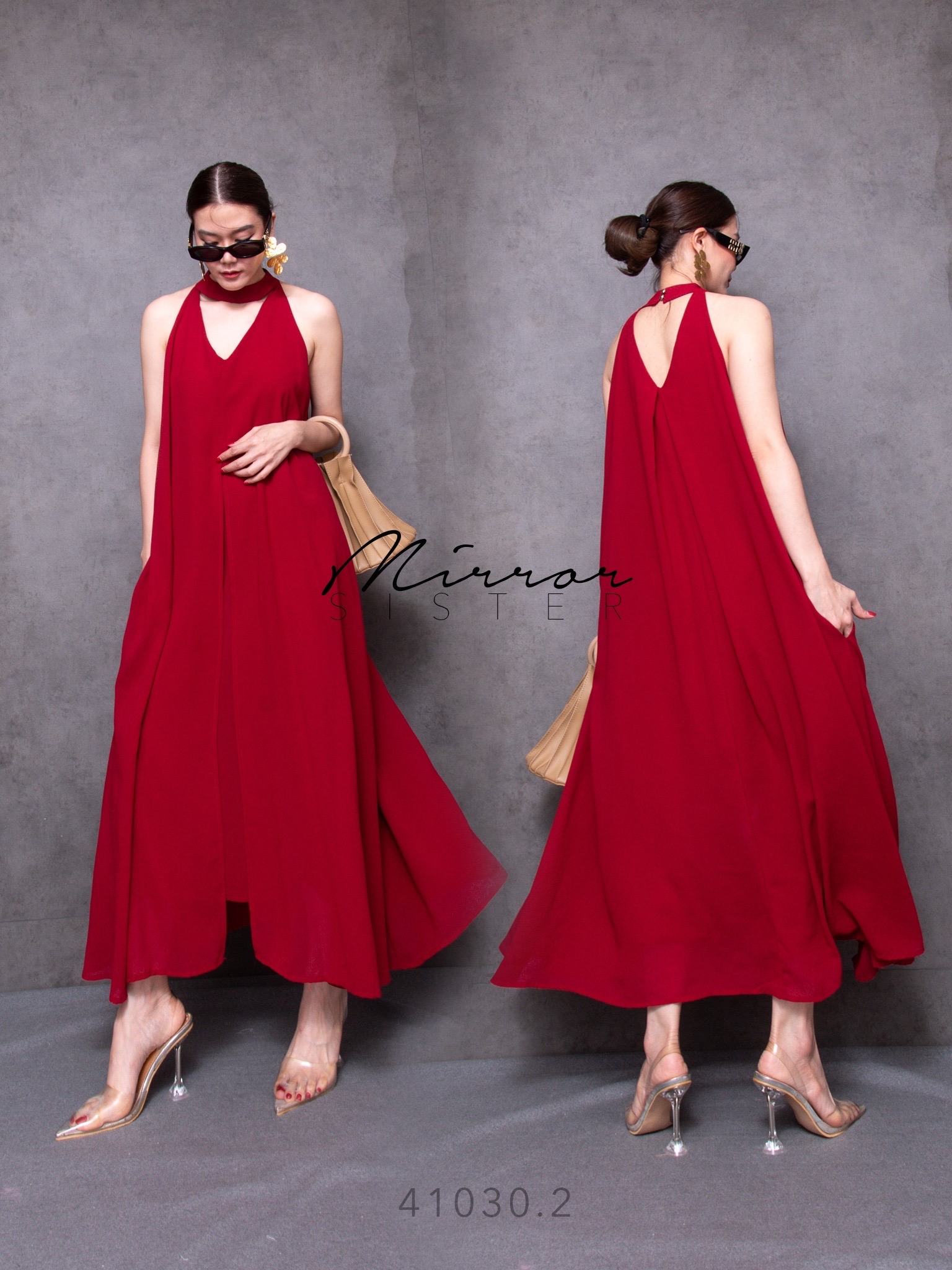 MiRRoRSiSTER's SHELoVEs DReSS•• เดรสแขนกุดคอ3เหลี่ยม แพทเทรินทรงบานเก๋มาก ดีไซน์เรียบง่ายแต่ใครใส่ก็เก๋ชิค ใช้ผ้าเยอะมาก ใช้ผ้าซ้อนกัน2ชั้น ด้านหน้าผ่าแหวกพริ้วววววสะบัด