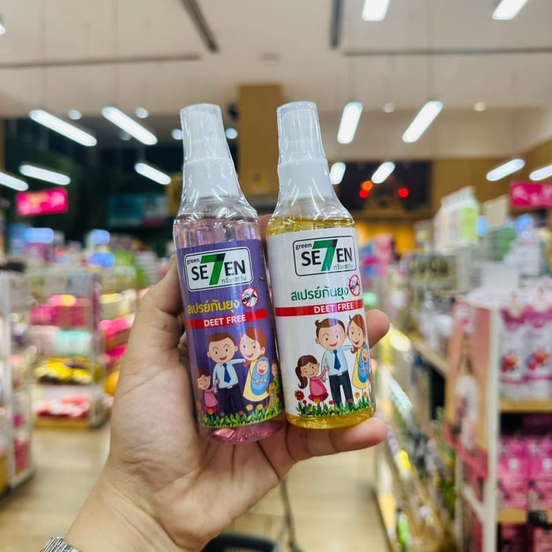 Green Seven Aroma Herbs สมุนไพรหอม กรีนเซเว่น อโรมาเฮิร์บ สเปรย์กันยุง Mosquito insect repellent & Air Refreshing