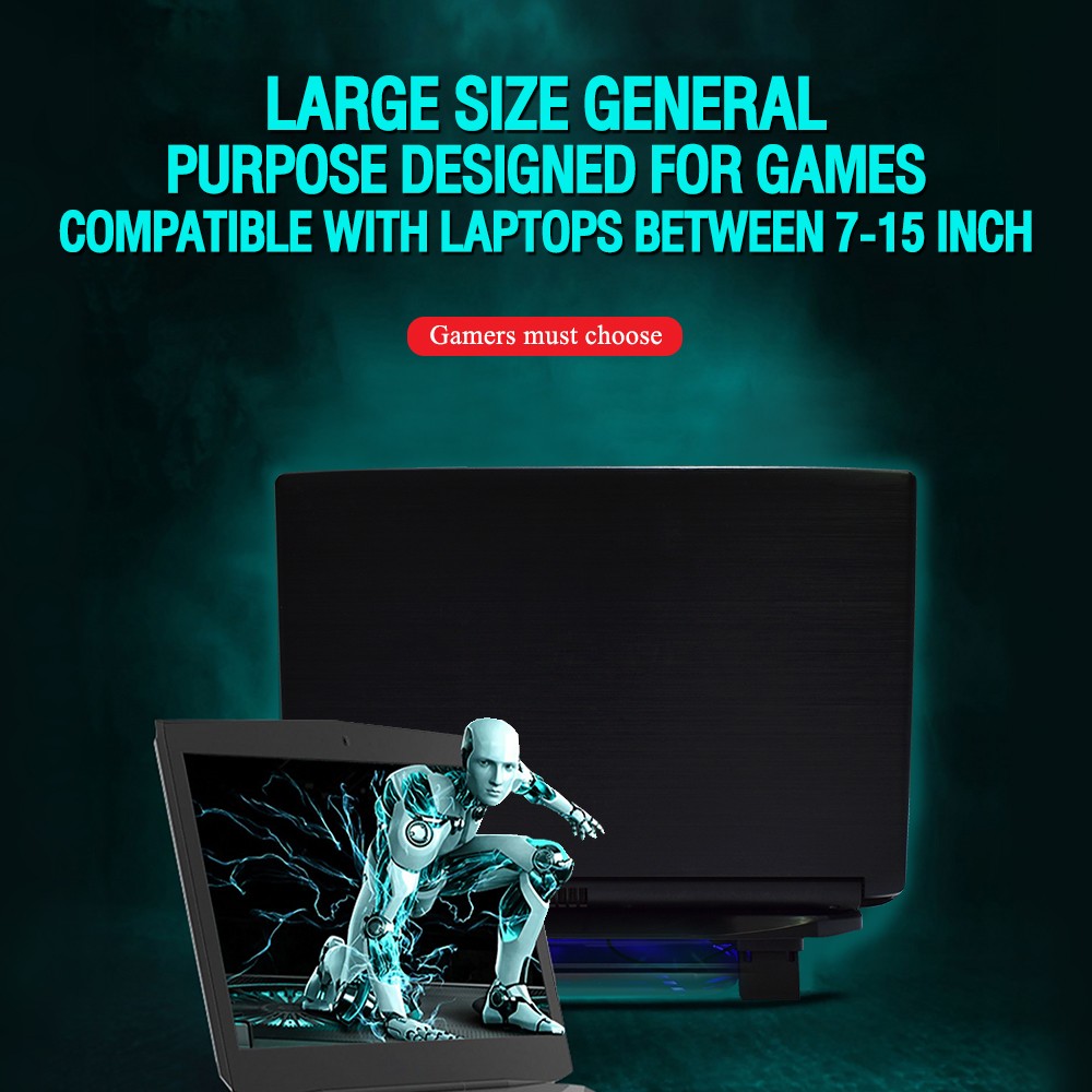 OKER HVC-315 OKER 2 Big FAN NOTEBOOK มีไฟ HVC315 FA-OK-NB-VC315