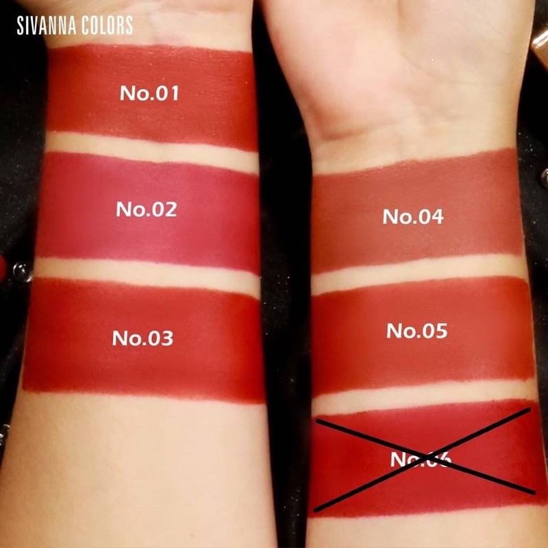 SIVANNA COLORS LUXURY POWER MATTE LIPSTICK HF5023 ลิปสติกเนื้อเวลเวทแมท ซีเวนน่า คัลเลอร์ ลิปสติกเนื้อแมท