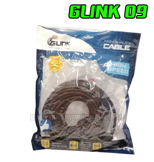 GLINK 09 /10M Cable HDMI/HDMI สายถักหัวทอง *ถุง* CA-HM-HM-10M01