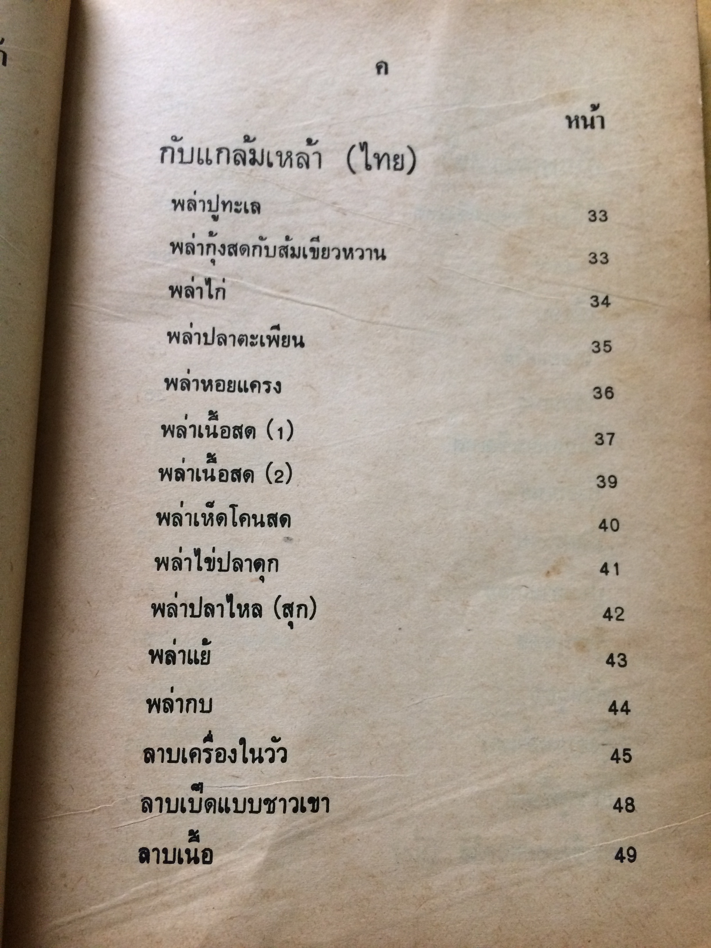 กับแกล้มเหล้า และอาหารว่าง