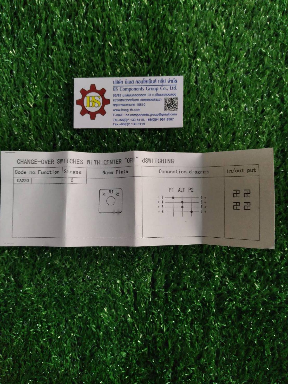 SHINOHAWA : สวิตช์ปั้มน้ำ P1-ALT-P2 16A 4NO 2ชั้น (48x60mm.)