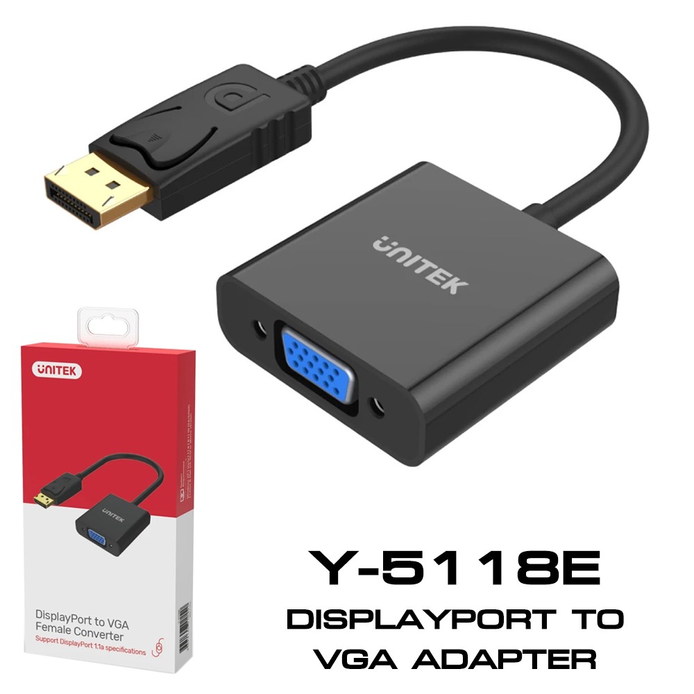 Y-5118E UNITEK DISPLAY TO VGA CONVERTER CA-DP-VG-Y5118x