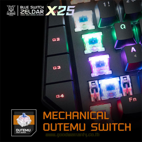 NUBWO X25 NUWBO ZELDAR KEYBOARD GAMING RGB LIGHTING X25 KB-KM-NW-X25BK