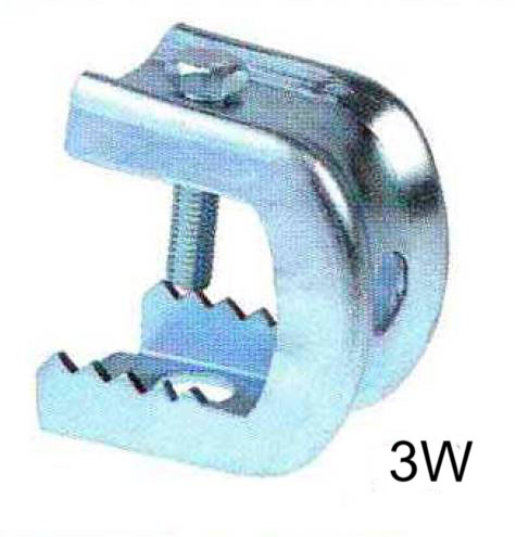 แคล้มฟันจระเข้ เบอร์ 3W ชุบขาว (beam clamp) 17-45mm.