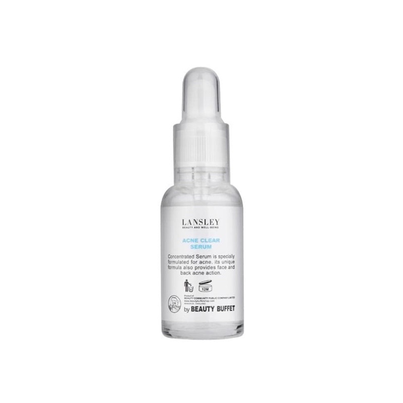 LANSLEY ACNE CLEAR SERUM 30 ml เซรั่มจัดการสิวบนหน้าและแผ่นหลัง 2 in 1