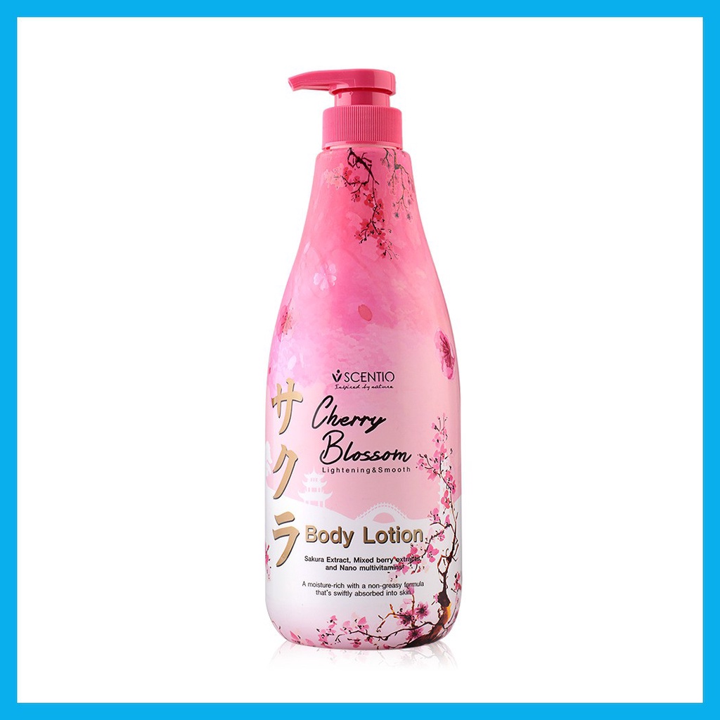 Beauty Buffet Scentio Cherry Blossom Lightening & Smooth Body Lotion 700ml. บิวตี้ บุฟเฟ่ต์ โลชั่นดอกซากุระ