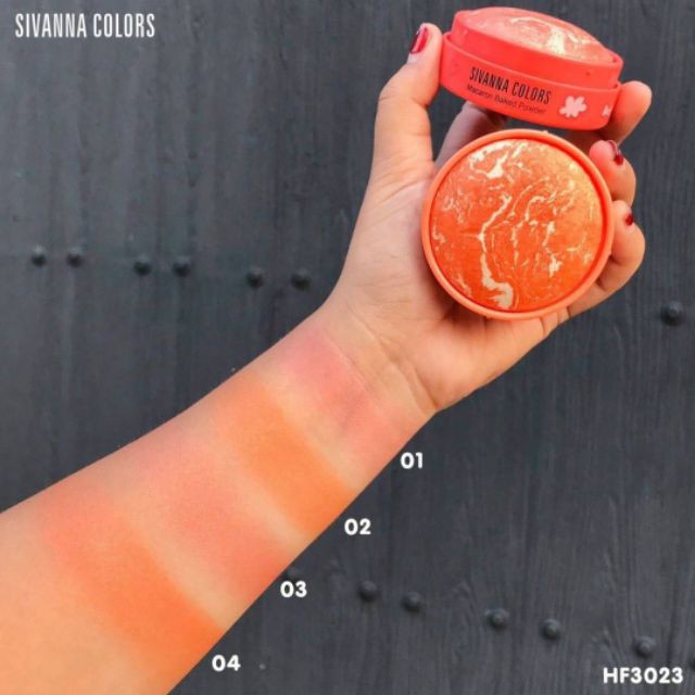 Sivanna Colors Macaron Baked Powder HF3023 ซีเวียน่า ปัดแก้ม มารอง บลัชออนเนื้อคุกกี้