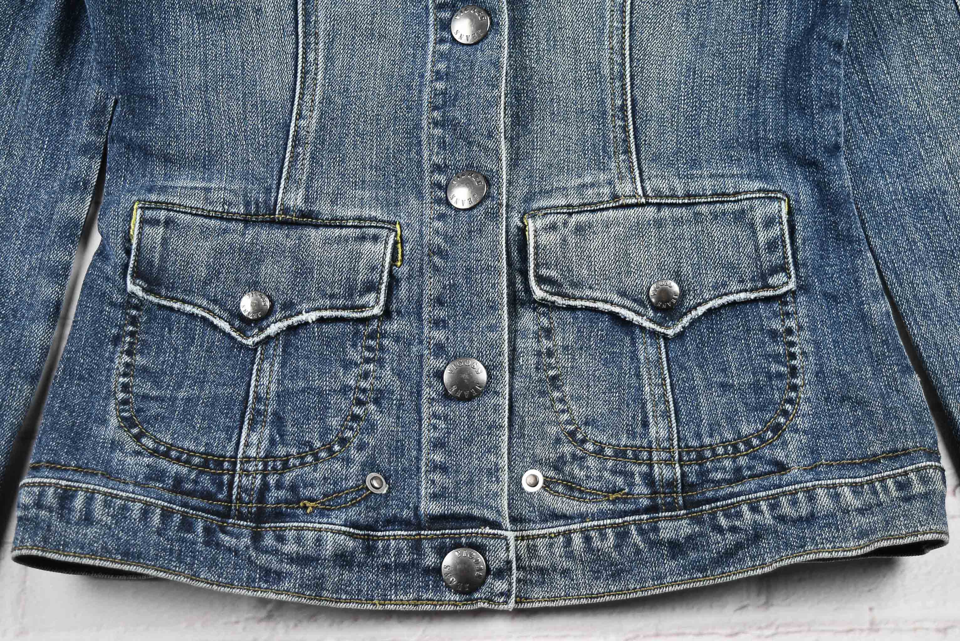 "เสื้อเด็ก" Vigoss อกจริง 31 ไซส์ 130 เสื้อแจ็คเก็ตยีนส์ แขนยาว เด็กหญิงชาย สีเข้ม กระดุมแป๊ก เนื้อผ้านุ่มทรงสวย ใส่คลุมกันแดด